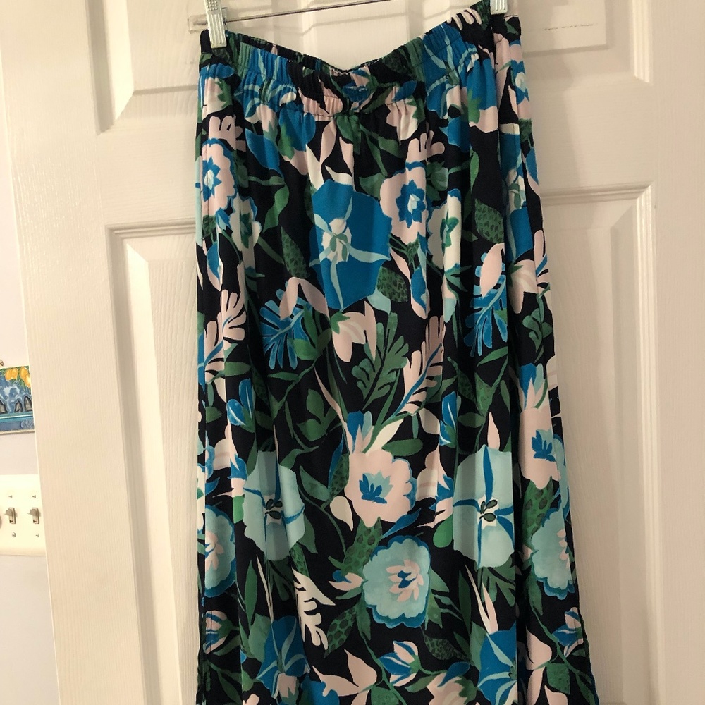 Loft Tropical Floral Maxi Skirt
